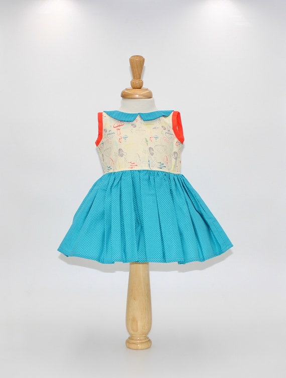 turquoise and cream dress Long Textured Dress With Tassels - Turqu