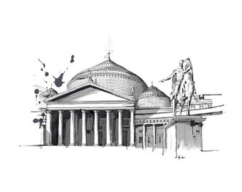 Impresión de arte arquitectónico de Marcus – Nápoles, Italia