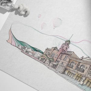Downtown Sonoma – California Wine Country Art Print
