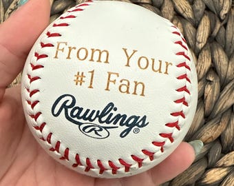Personalized Engraved Baseball • Custom Text or Logo, Keepsake Gift