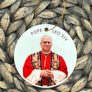 Pope Leo XIV Christmas Ornament