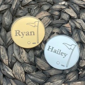 Golf Ball Marker, Engraved Personalized Ball Maker, Gifts for Golfer image 1