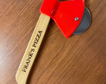 Custom Axe Pizza Cutter - Engraved Axe Pizza Slicer - Tomato Pie Lover Gift - Kitchen Gadget - Fireman Gift