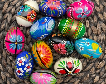 4 Pack - Handpainted Polish Easter Eggs, Pisanki Eggs, Hand Painted Eggs