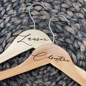 Engraved Name Hanger, Engraved Wooden Hanger, Personalized Hanger