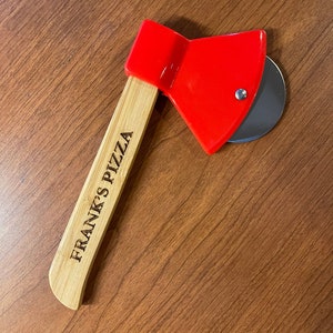 Custom Axe Pizza Cutter - Engraved Axe Pizza Slicer - Tomato Pie Lover Gift - Kitchen Gadget - Fireman Gift