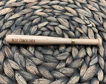 Personalized Wood Baseball Bat Pen - Engraved Sports Pen - Coach Gift - Baseball Lover - Team Gift - Ball Player - MVP - Sport Lover