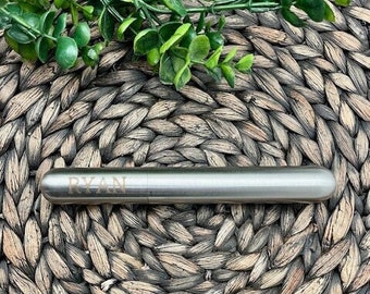 Custom Stainless Steel Cigar Holder, Cigar Tube, Personalized Cigar Case, Guy Gifts