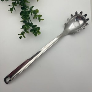 Personalized Stainless Steel Pasta Spoon, Custom Spaghetti Spoon, Pasta Fork