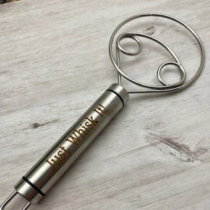 Custom Stainless Mini Danish Whisk - Egg Whisk - Personalized Whisk - Chef Gift - Laser Engraved Whisk - Dough Whisk