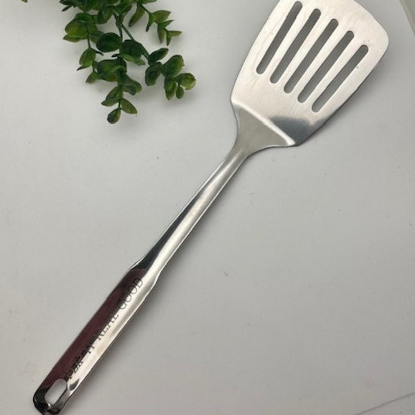 Personalized Stainless Steel Spatula, Custom Cooking Spatula, Grilling Spatula