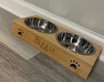 Personalized Pet Bowl - Engraved Small Dog Bowls - Engraved Pet Bowl