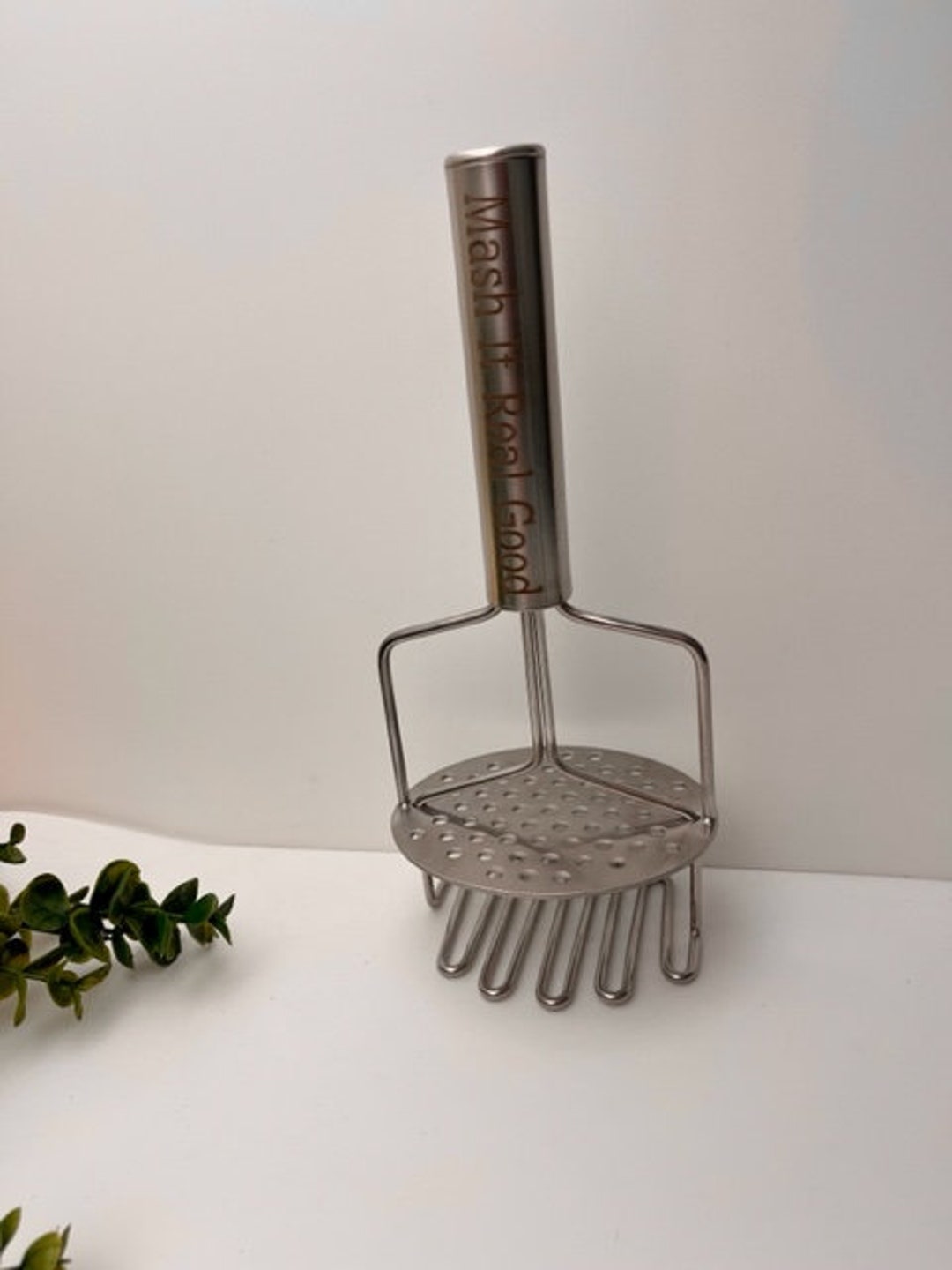 Spring Loaded Stainless Steel Potato Masher Masher Cooking Personalized Masher Etsy UK