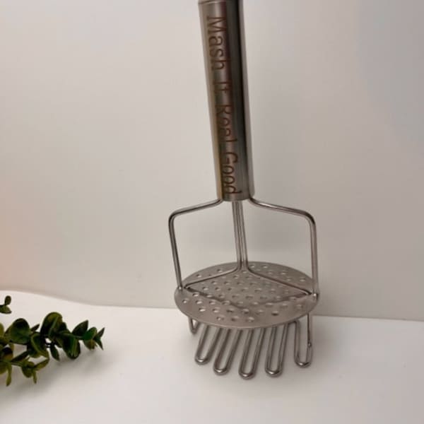 Spring Loaded Stainless Steel Potato Masher, Masher, Cooking, Personalized Masher