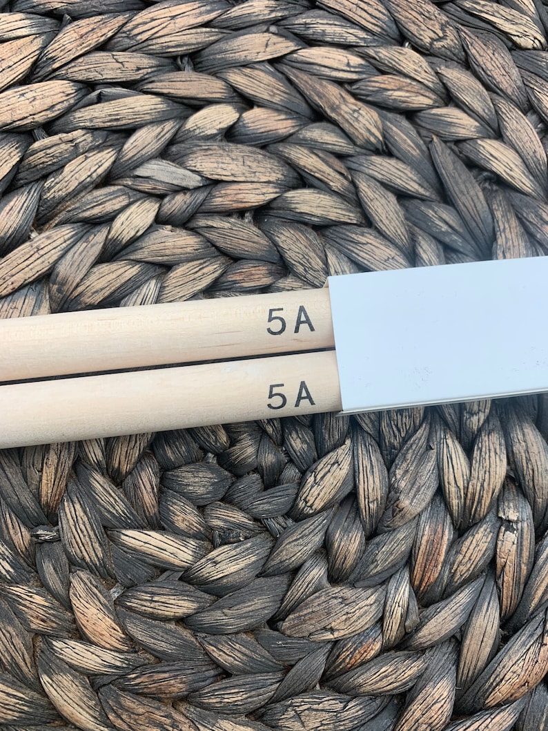 Personalized Drum Sticks, Custom Drum Sticks, Drummer Gifts, Engraved Drum Stick Pair, Size 5A, Laser Engraved Drum Sticks, Engraved, Sticks image 3