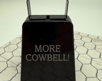 Personalized Cowbell, Engraved Cowbell, Custom Cow Bell Gift, More Cowbell, Wedding Cowbell, Sports Cowbell, Unique Gift