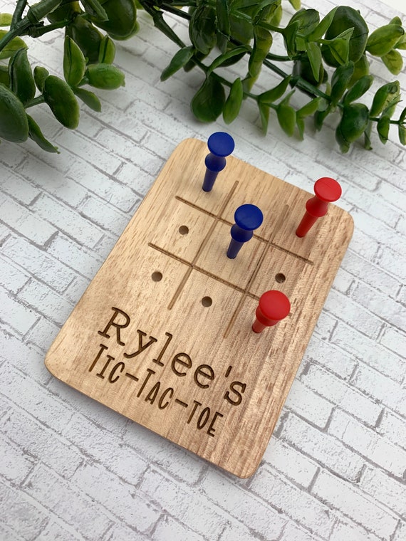 Personalized Tic Tac Toe Game Engraved Game Timeless Game Wooden