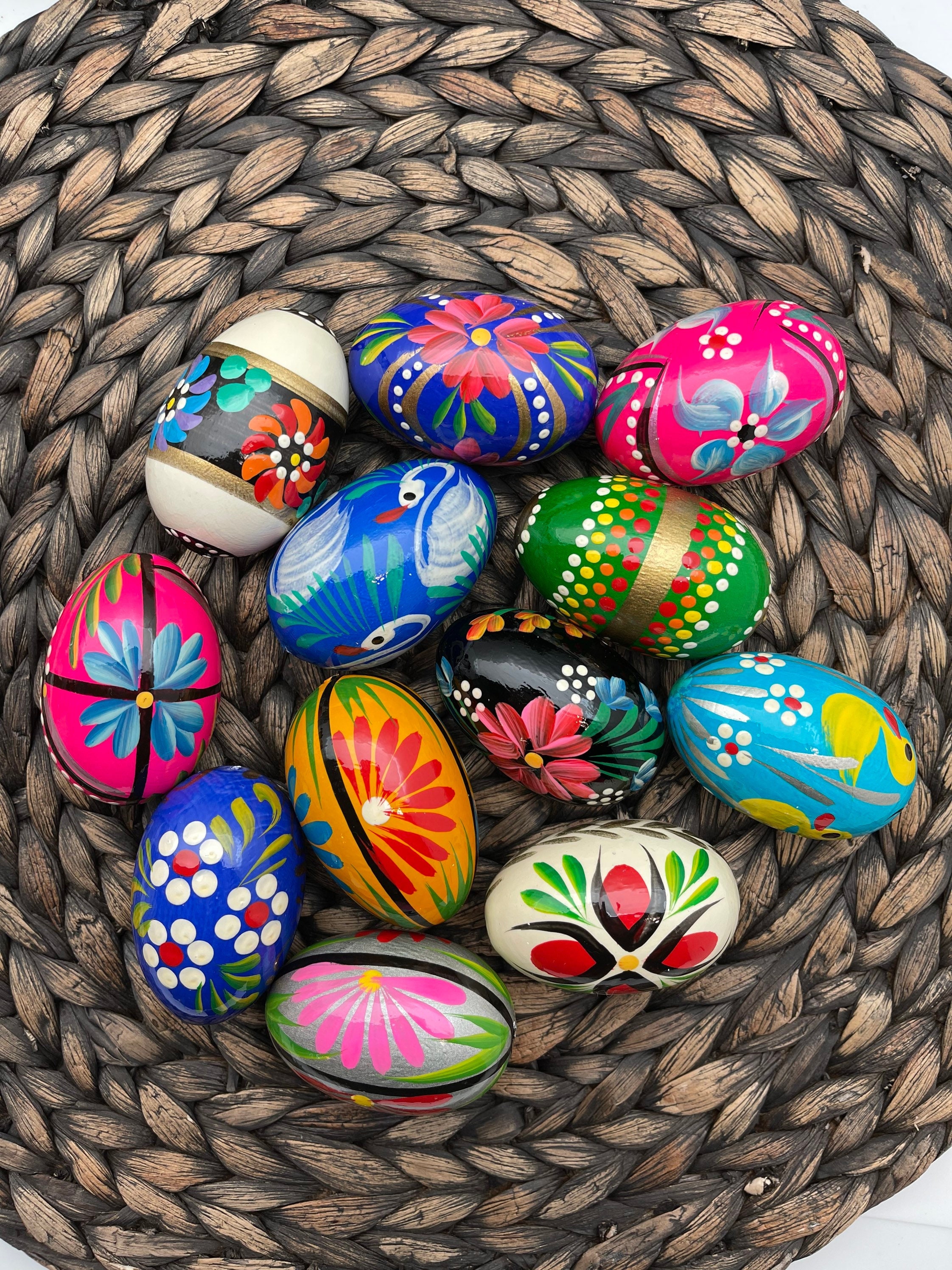 Polish Wooden Easter Eggs - Pisanki (set of 6)