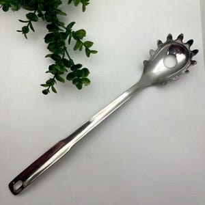 Personalized Stainless Steel Spaghetti Server, Custom Pasta Spoon