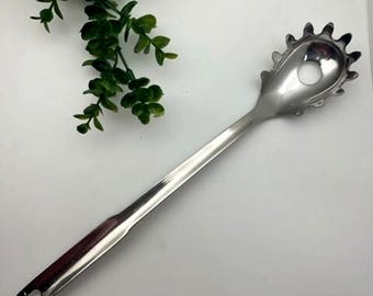 Personalized Stainless Steel Spaghetti Server, Custom Pasta Spoon