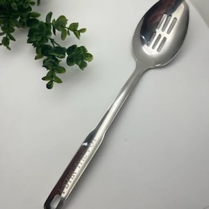 Personalized Engraved Stainless Steel Slotted Spoon – Custom Cooking Gift