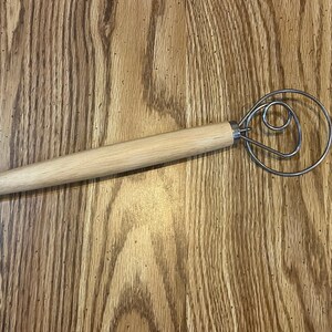 Blank Danish Whisk - Kitchen Dough Whisk - Wood Handle Whisk - Brodpisker - Egg Whisk - Chef Gift - Cook Off Prize