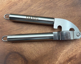 Custom Stainless Steel Garlic Press - Engraved Garlic Press - Garlic Masher - Kitchen Gadget