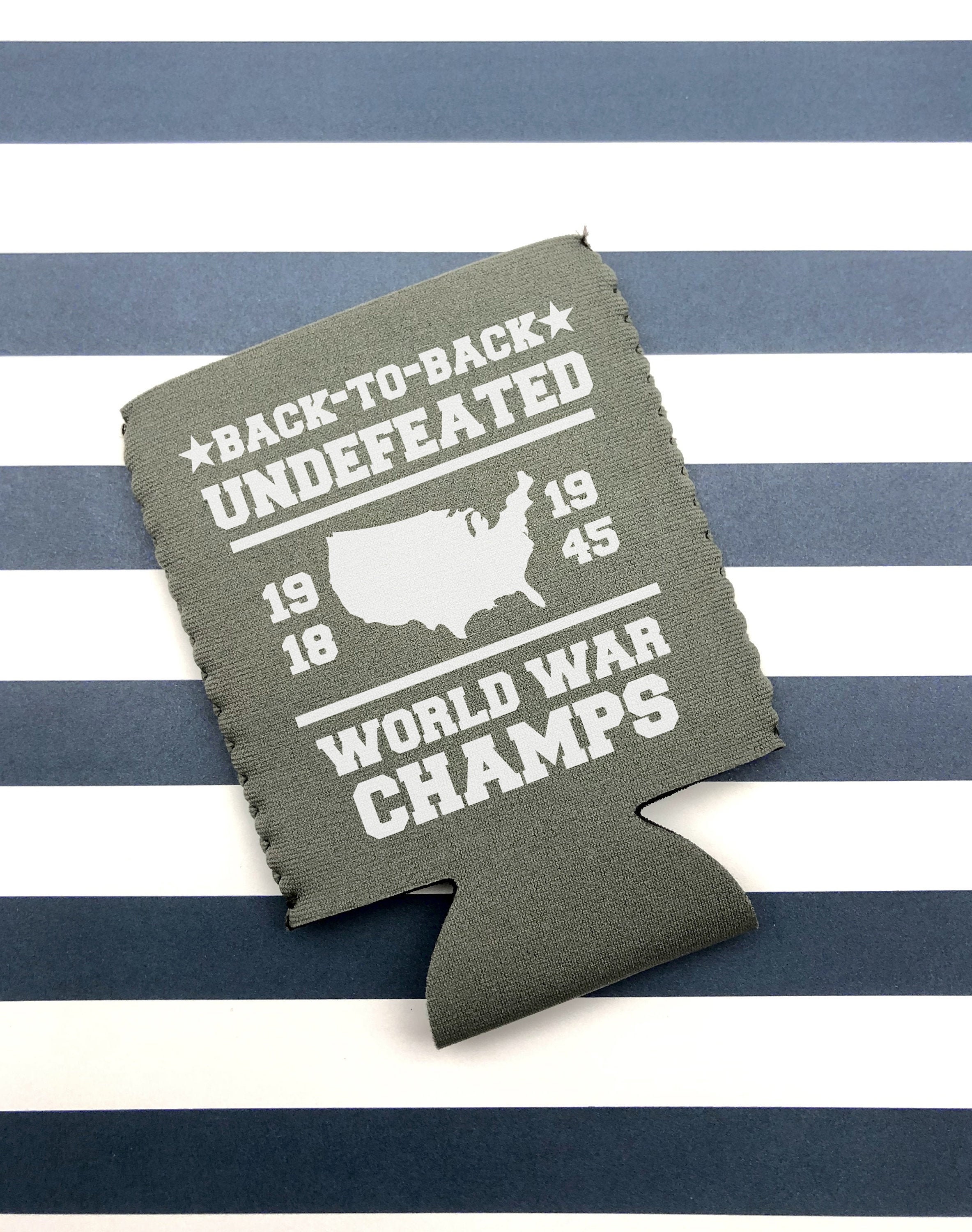 Back to back world war champs koozie discount
