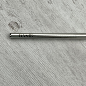 Personalized Stainless Steel Straw, Eco Friendly Gift, Sipping Straw, Custom Reusable Straw,