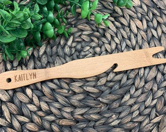 Personalized Bamboo Oven Rack Push Pull Stick, Hot Rack