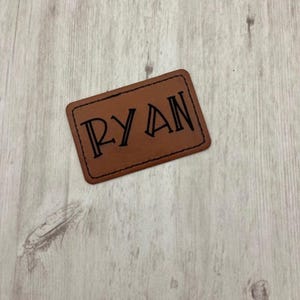 Personalized Leather Patch, Engraved False Patch, Sticky Patch