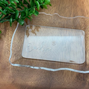 Personalized Catch All Tray, Custom Jewelry Tray - Acrylic Tray - Engraved Catch All - Personalized Tray