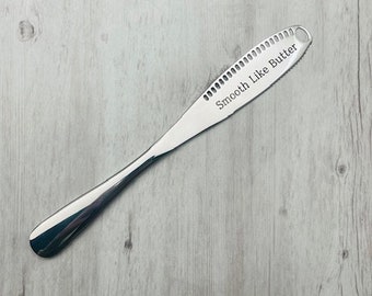 Custom Engraved Stainless Steel Butter Knife, Personalized Butter Knife, Spreading Knife, Butter Lover