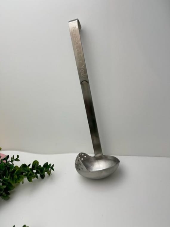 Personalized Stainless Steel Strainer Ladle, Engraved Pasta Ladle, Strainer  Spoon, Cooking Spoon 