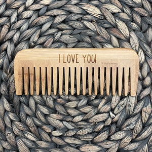 Bamboo Comb - Wood Comb - Engraved Comb - Monogrammed Comb