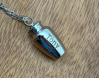 Colar urna personalizado para cinzas, colar memorial para cinzas, joia de cremação personalizada, pingente de lembrança, presente de condolências