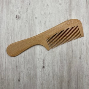 Pettine vuoto con manico - Pettine in bambù - Pettine in legno