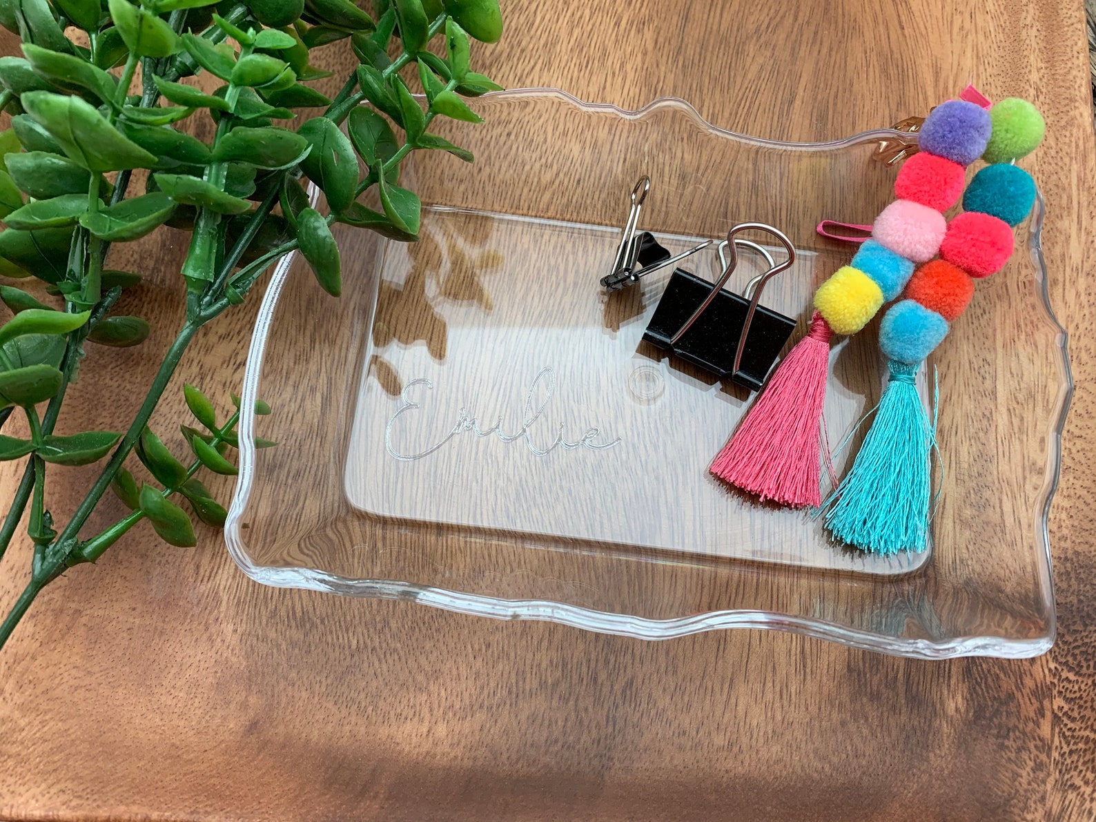 Personalized Catch All Tray Custom Jewelry Tray Acrylic Etsy