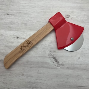 Logo Custom Axe Pizza Cutter - Engraved Axe Pizza Slicer - Tomato Pie Lover Gift - Kitchen Gadget - Fireman Gift
