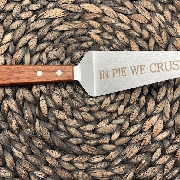 Metal Personalized Pie Server, Personalized Cake Server - Pie Spatula - Wood Handle Server