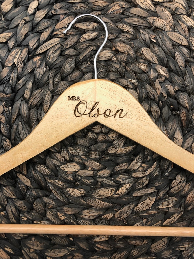 Bride ad Groom Engraved Hangers Personalized Wedding Dress Hanger Wedding Hanger or Mr Mrs Engraved Hanger
