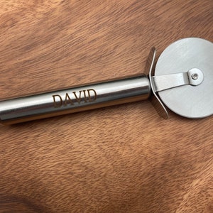 Stainless Steel Custom Pizza Cutter - Engraved Pizza Slicer - Stainless Steel Kitchen Gadget