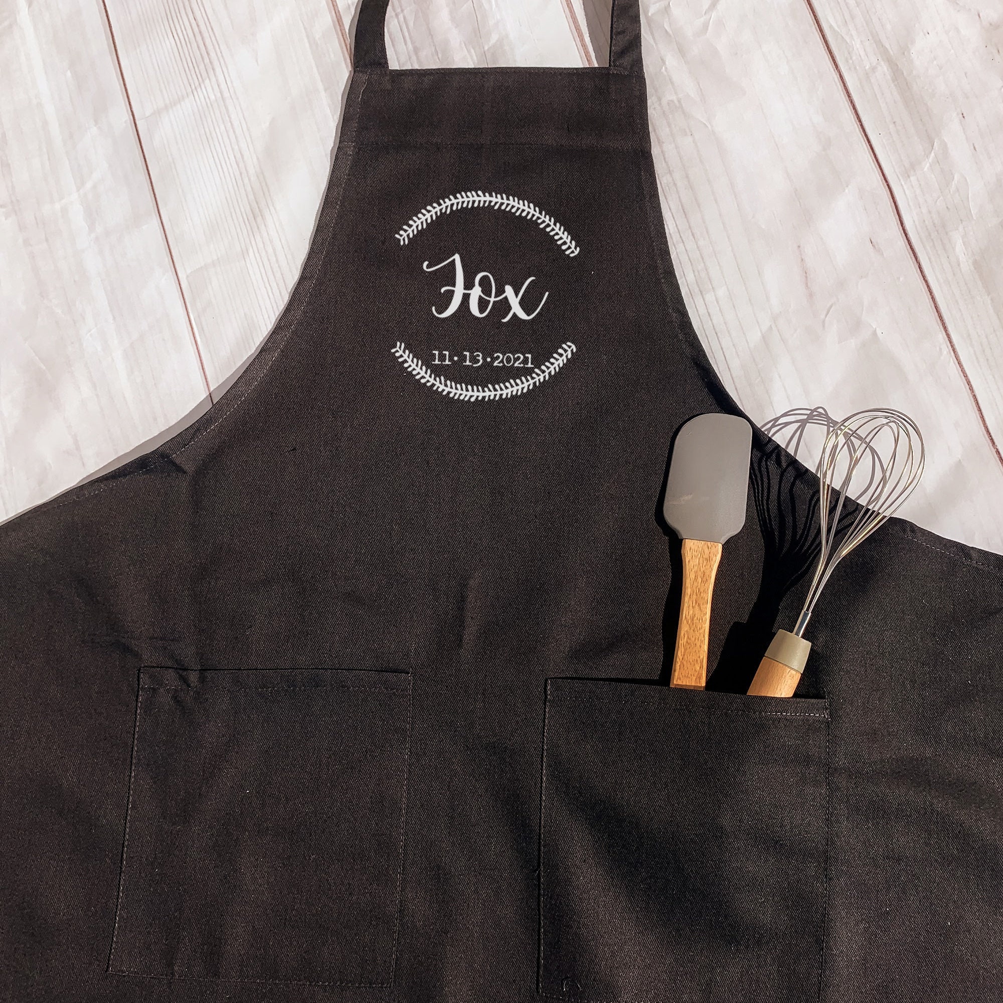 Last Name With Date Apron Personalized Apron Any Name Apron