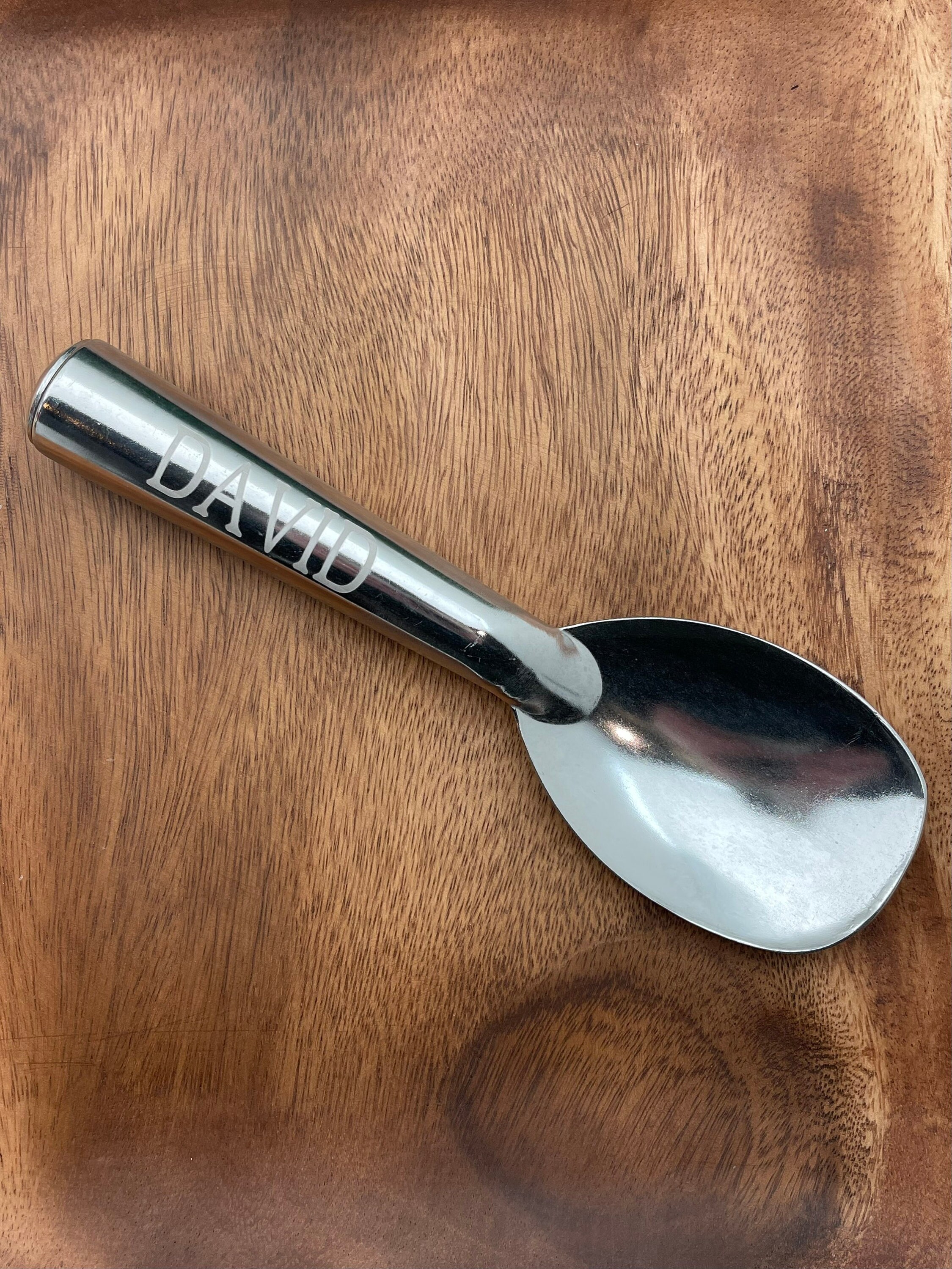 Premium Custom Ice Cream Scoop - Laser Engraved Midnight Scoop