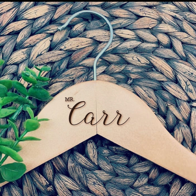 Bride ad Groom Engraved Hangers Personalized Wedding Dress Hanger Wedding Hanger or Mr Mrs Engraved Hanger