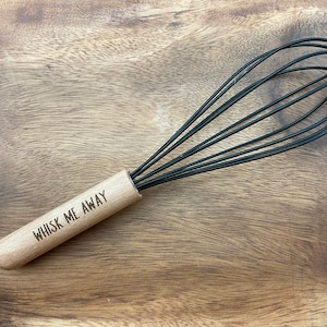 Custom Silicone Whisk Kitchen Whisk Personalized Whisk Egg Beater Egg Whisk Chef Gift Laser Engraved Whisk Cook Off Prize image 1