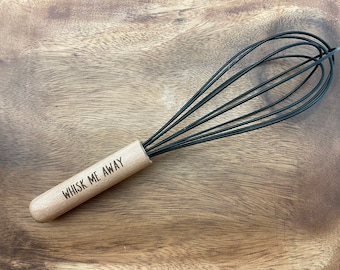 Custom Silicone Whisk - Kitchen Whisk - Personalized Whisk - Egg Beater - Egg Whisk - Chef Gift - Laser Engraved Whisk - Cook Off Prize