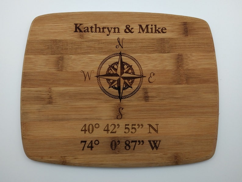 Personalized Coordinate Cutting Board. Custom Cutting Board Etsy