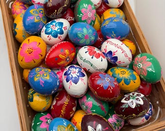 Ovos de Páscoa poloneses pintados à mão, decoração Pisanki