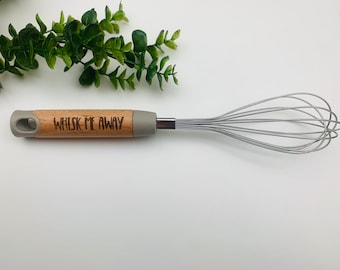 Engraved Kitchen Whisk - Custom Kitchen Tool - Personalized Egg Beater - Gift for Baker